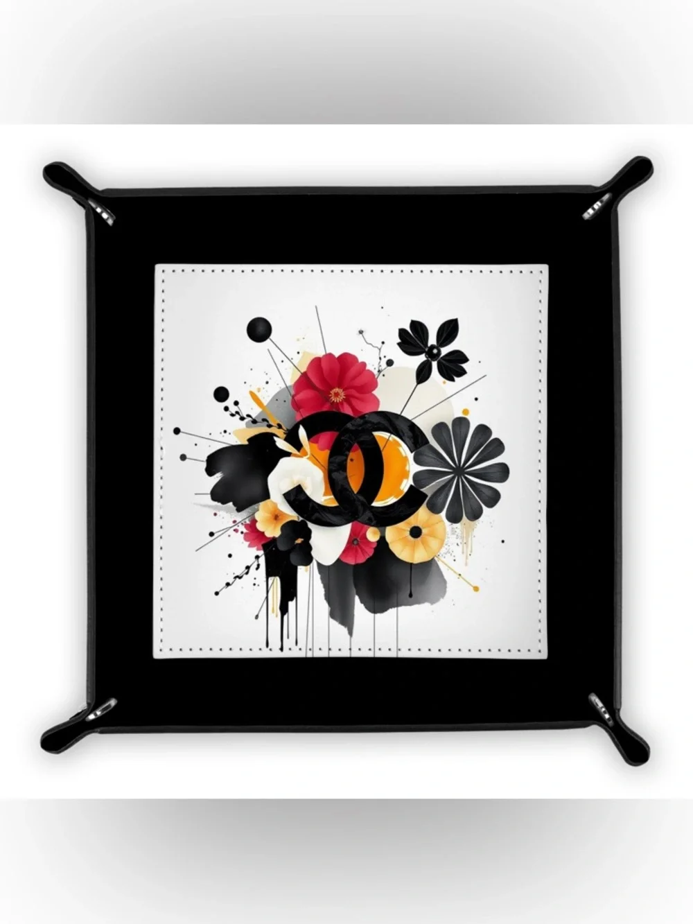 HANDMADE FASHION Foldable PU Leather Accessory Tray